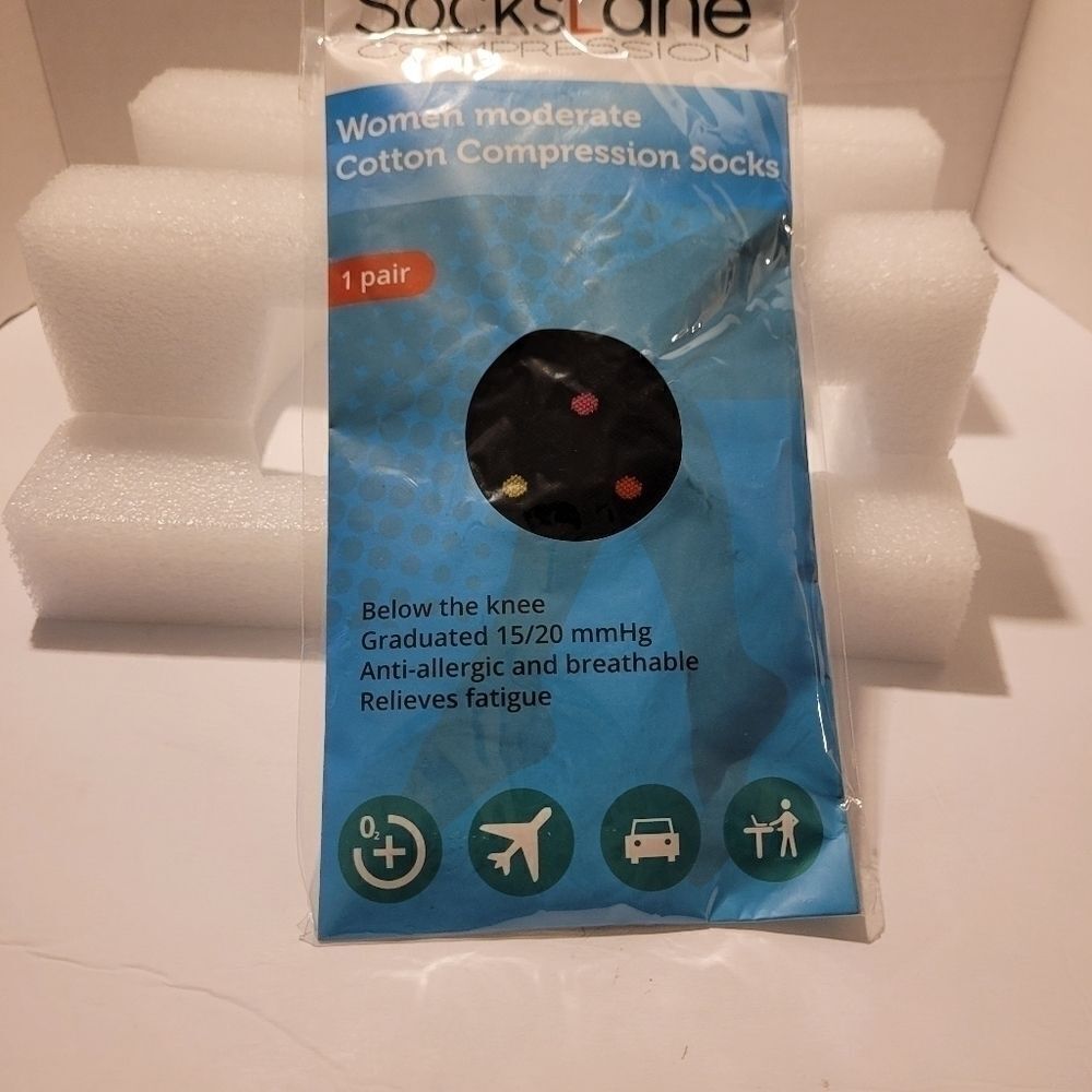 𝅺SOCK Lane COMPRESSION Sock  Muilt Color Small/ Medium